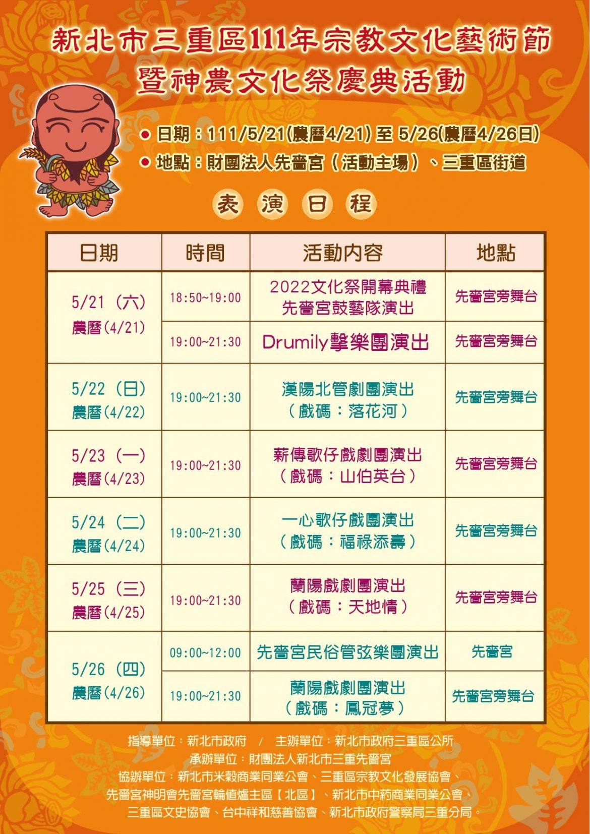 111年宗教文化藝術節暨神農文化祭 祈福活動