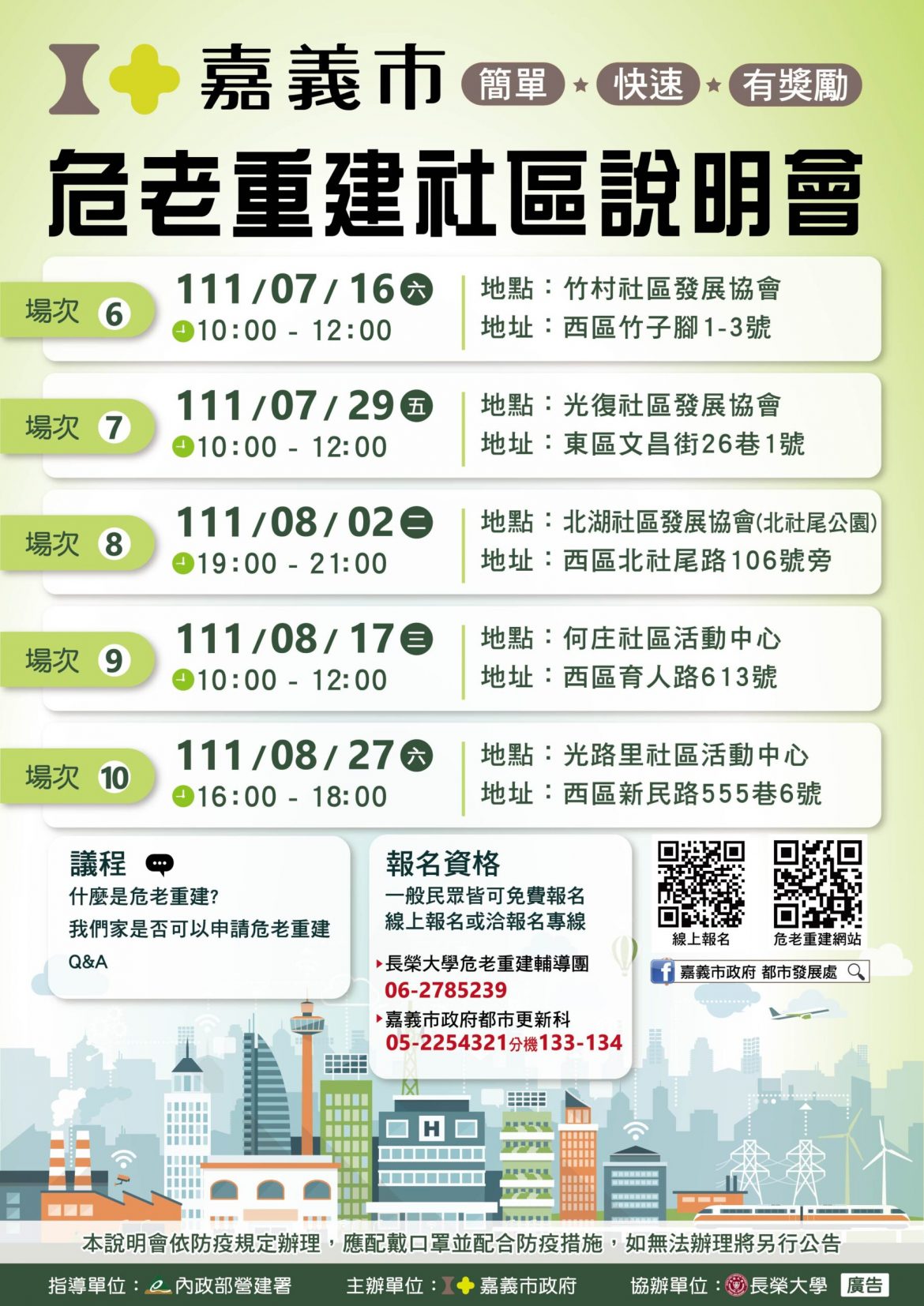 維護居住安全  嘉義市111年度危老重建社區說明會開跑