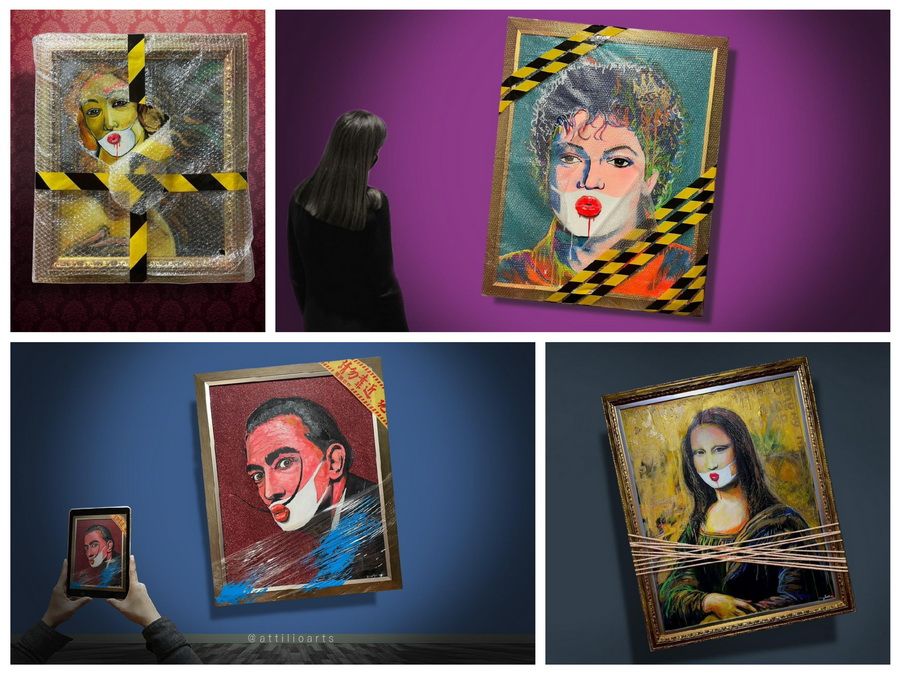 毀了之後再展出！　Attilio《名畫控訴》個展　籲重視環保與珍惜藝術文化