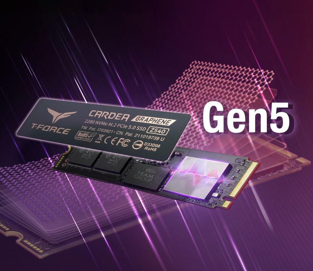 十銓科技推出T-FORCE CARDEA Z540 黑武士 M.2 PCIe 5.0固態硬碟