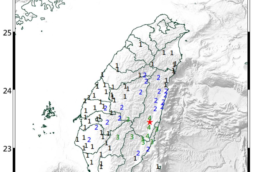 深夜地牛翻身！花蓮規模5.1地震  最大震度4級