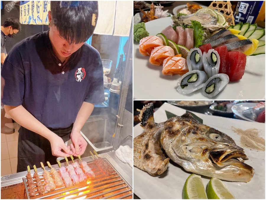 五男居酒屋夜間良伴 烤、炸、煮物 色香味俱全 特殊食材平價享受