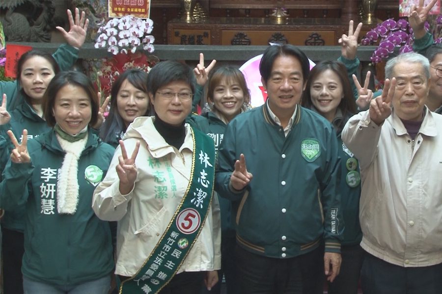 賴清德攜手林志潔  旋風式掃街拉抬選情