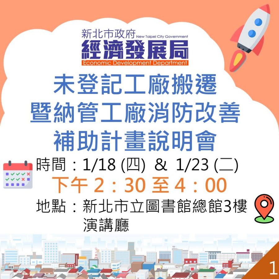 新北市未登記工廠補助方案啟動　2400萬元總金額提振業者期望