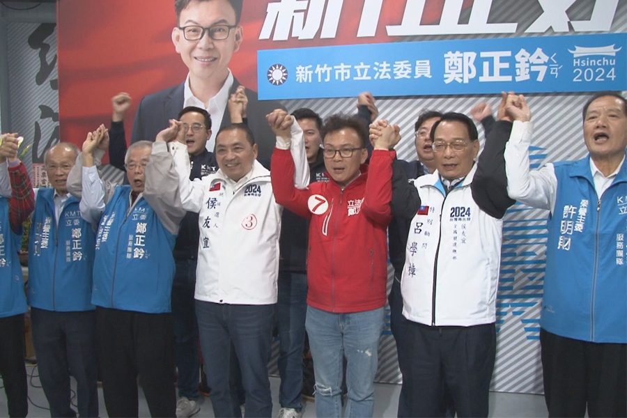 穩固竹市鐵票倉  侯友宜陪同鄭正鈐掃街拜票