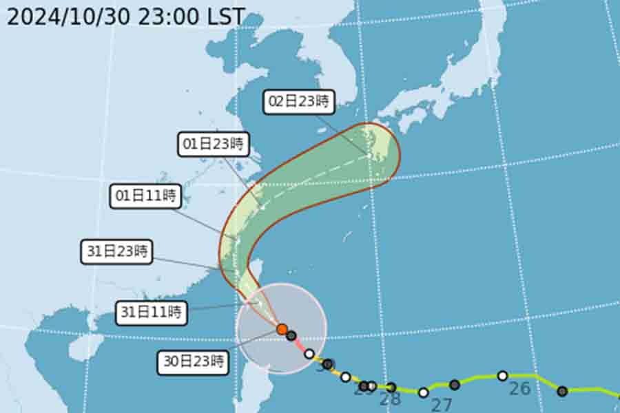 影音/強颱康芮發威   蘭嶼10/30日23:00颳起17級風