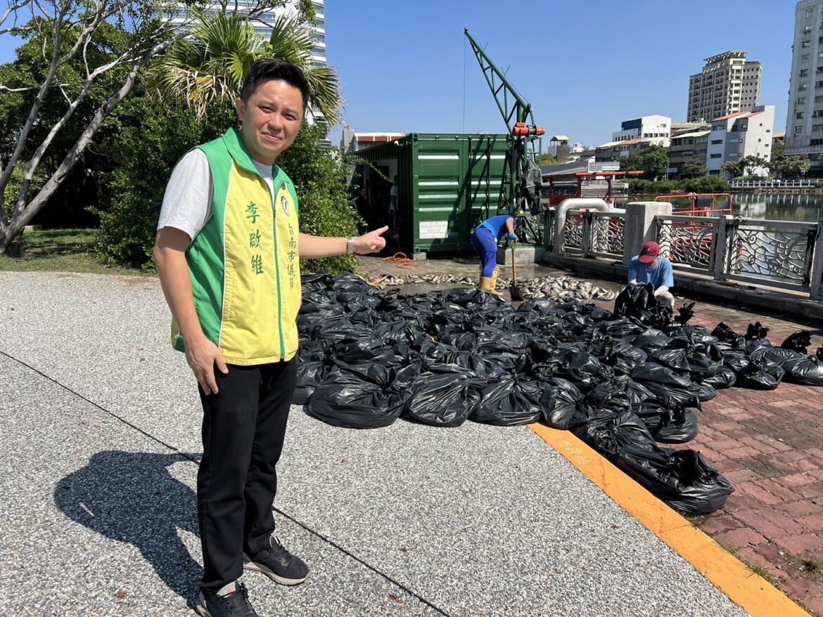 李啟維議員要求南市府要嚴格把關因為台南運河水質已遭污染