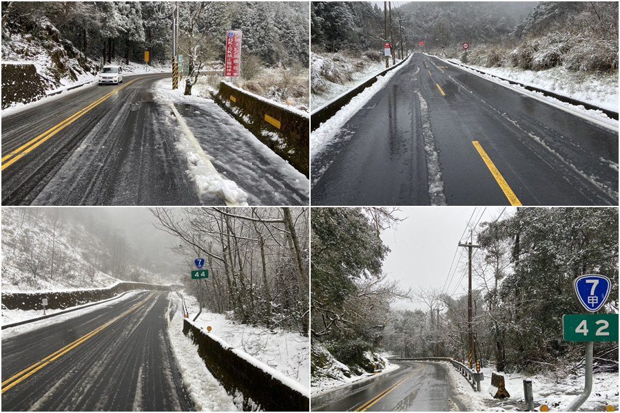因應夜間路面結冰或積雪　台7甲線南山-勝光段預警性封閉