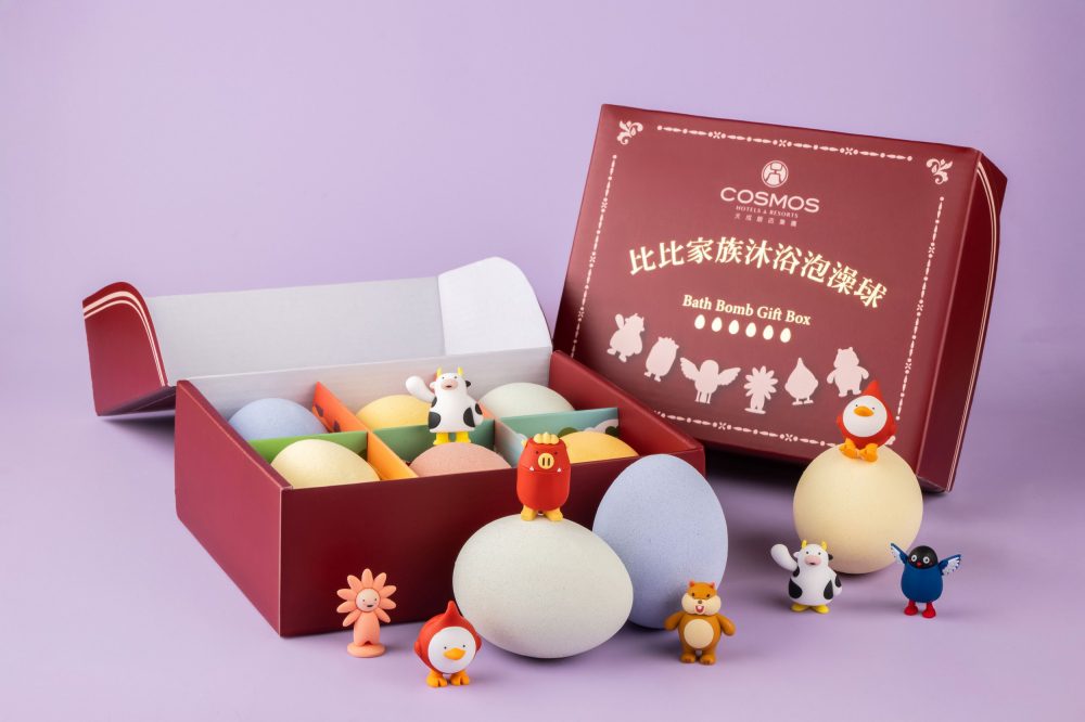 天成飯店集團推出比比家族沐浴泡澡球    品牌IP角色化身Q版公仔   沐浴成饒富童趣的美妙時刻