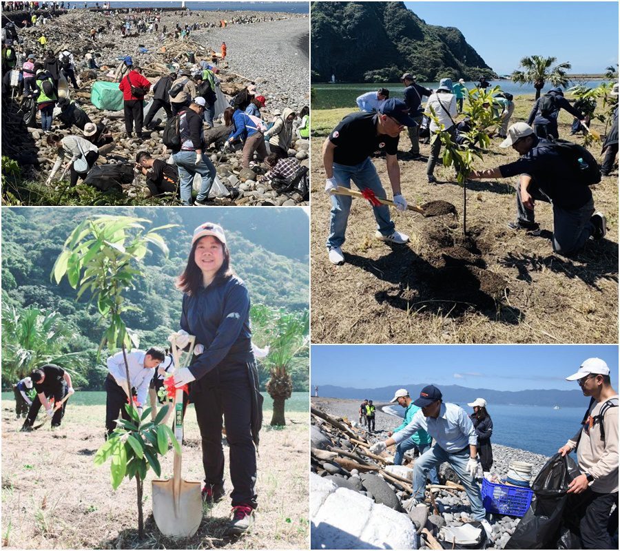 龜山島開放前夕　逾600人淨灘植樹　清除近3噸垃圾