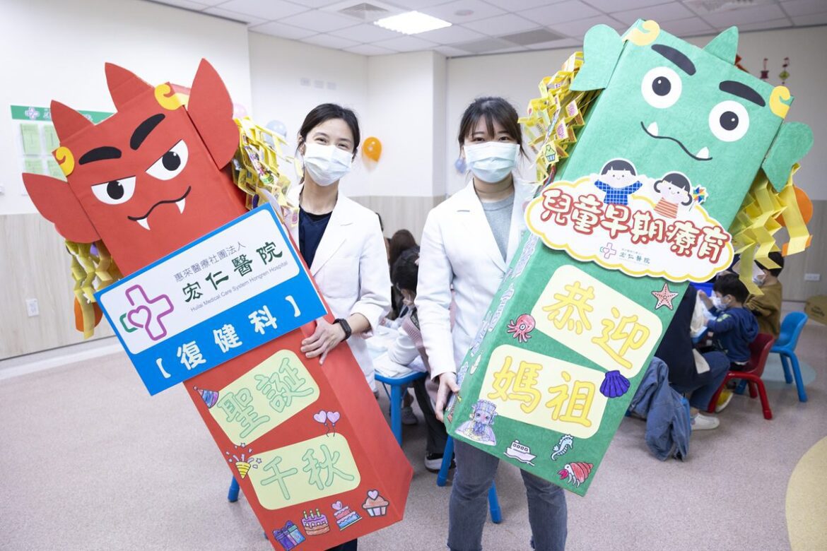 大甲媽起駕遶境  宏仁慢飛兒手作千里眼順風耳迎媽祖