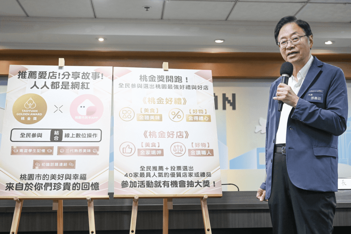 桃園「桃金獎」首開放全民票選     張善政邀市民推薦優質品牌     提升在地能見度