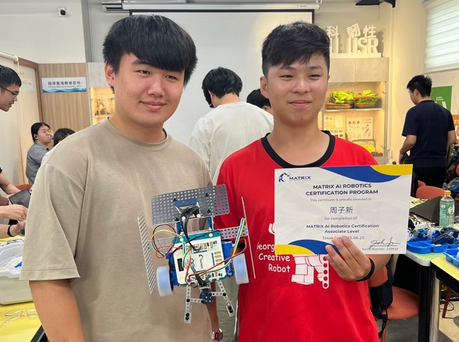 帶著MATRIX平台挺進全世界　貝登堡智能攜手虎科大傾力推動AI機器人教育