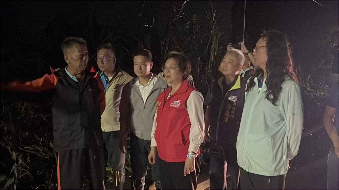 影音/雷雨狂炸彰化 縣長王惠美忙勘災