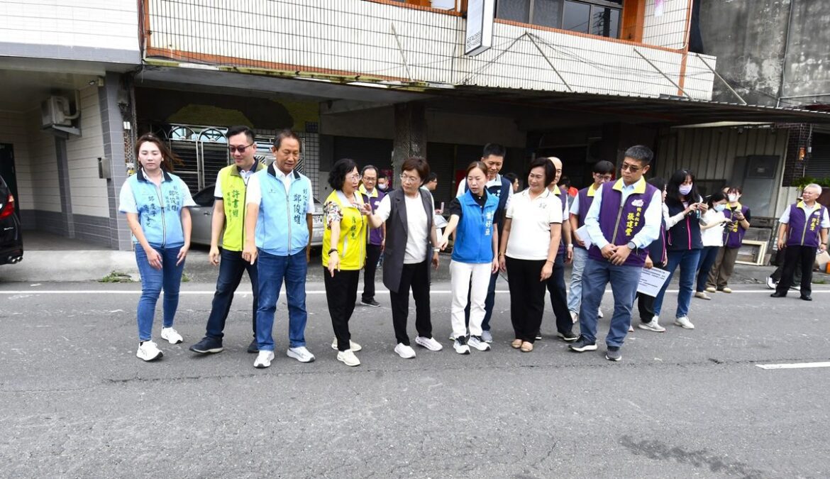 縣長王惠美視察田中斗中路二段北側道路破損  投入1,181萬元改善道路不平