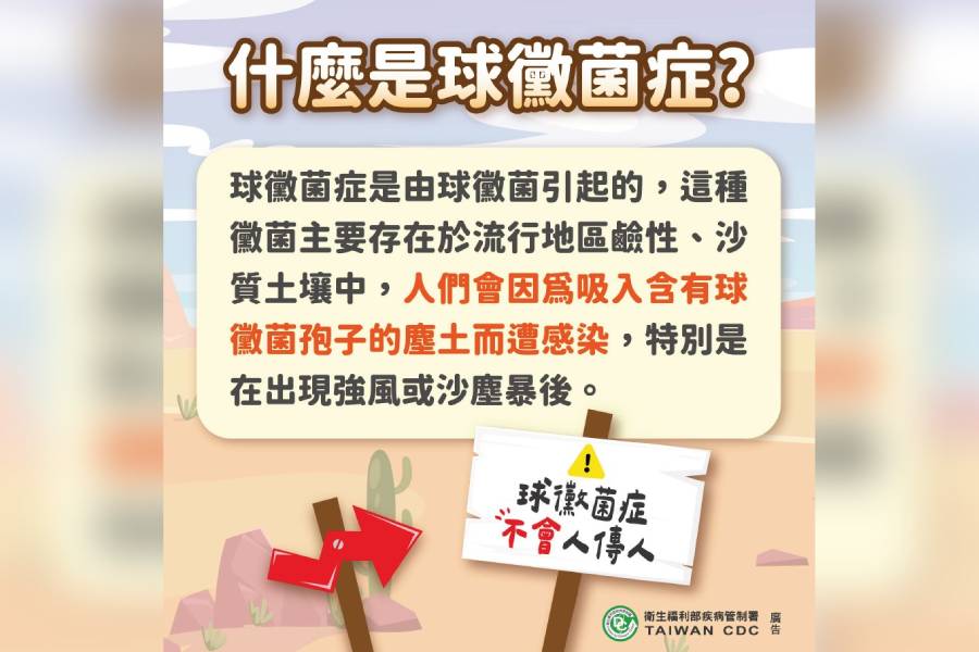 臺灣首例本土個案 北部50多歲確診「球黴菌症」疑進口貨櫃帶原感染