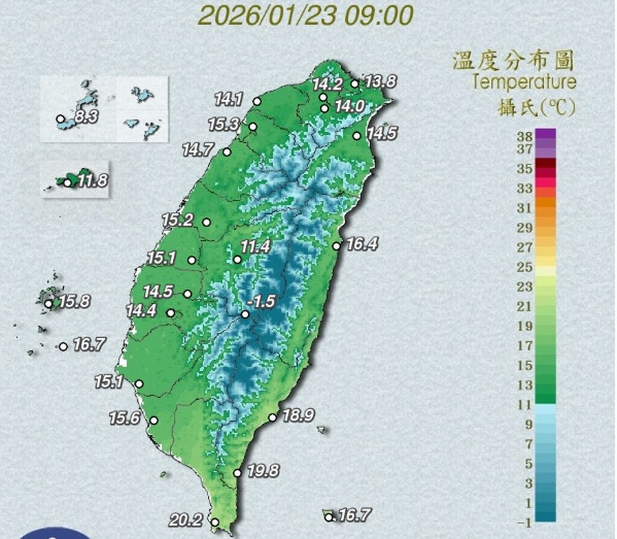 影音/0123白天略有回溫 整體感受還涼冷 仍應注意氣溫變化
