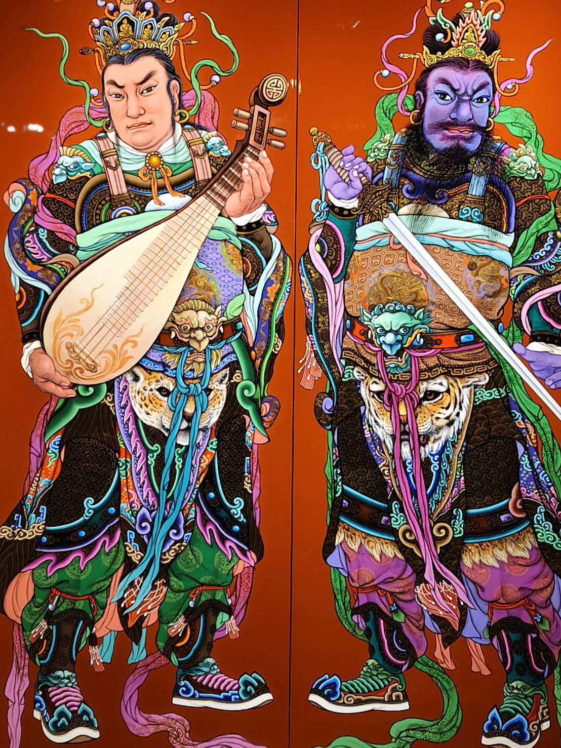 洪平順彩繪門神新作特展  北港文化中心首度亮相