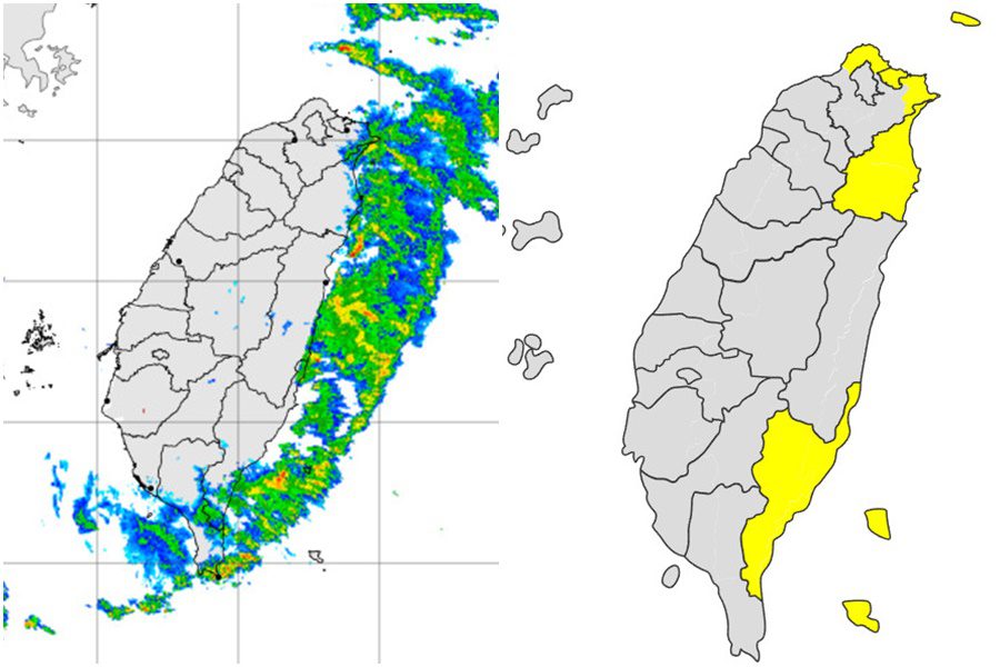 影音/0125水氣偏多 基隆北海岸及宜蘭臺東有局部大雨