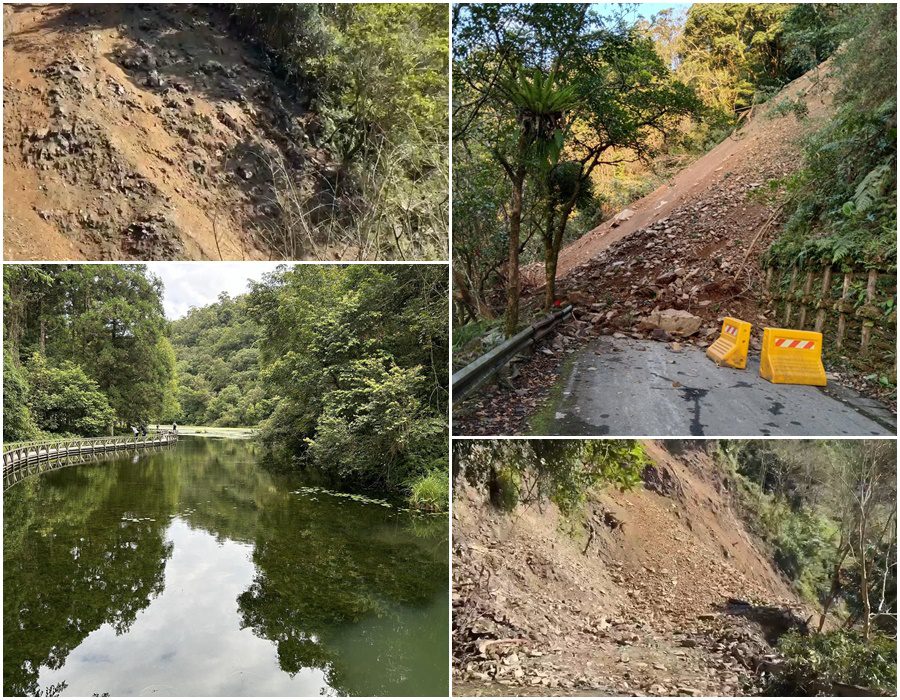 影音/聯外道路嚴重崩塌 福山植物園持續休園至農曆春節過後