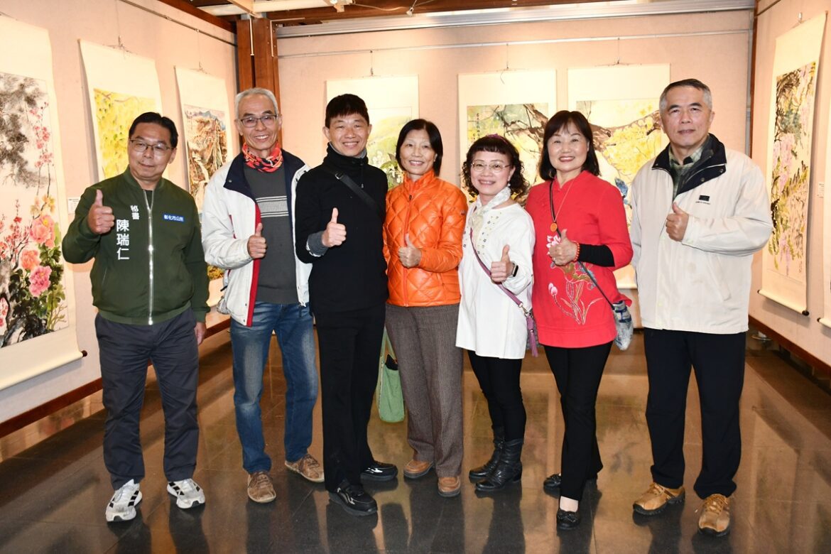 影音/彰化藝術館青學苑國畫江慶章師生展  展出72件多元題材精彩作品