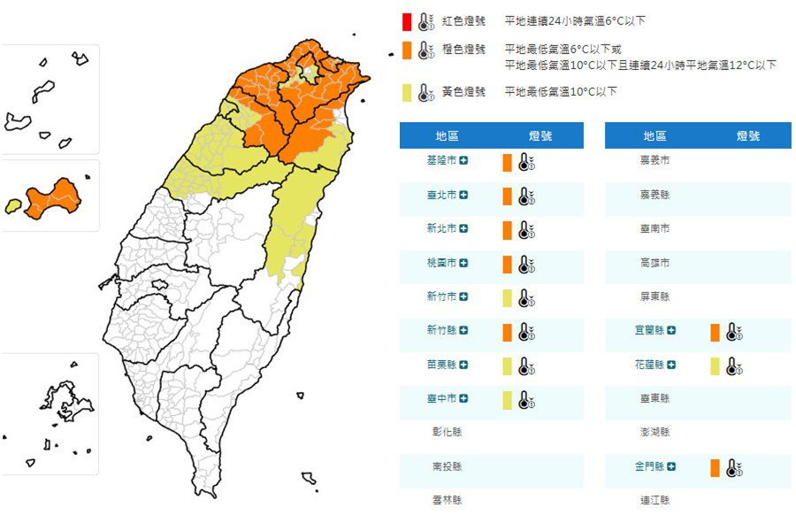 影音/0207寒流來襲 各地寒冷 11縣市低溫特報