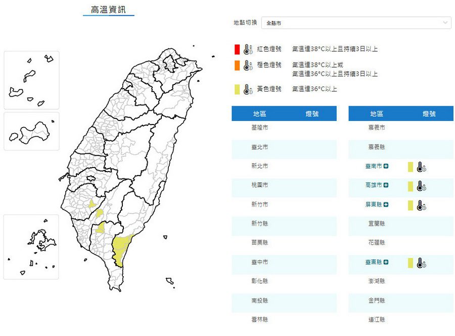 影音/0331高溫炎熱 四縣市黃色燈號