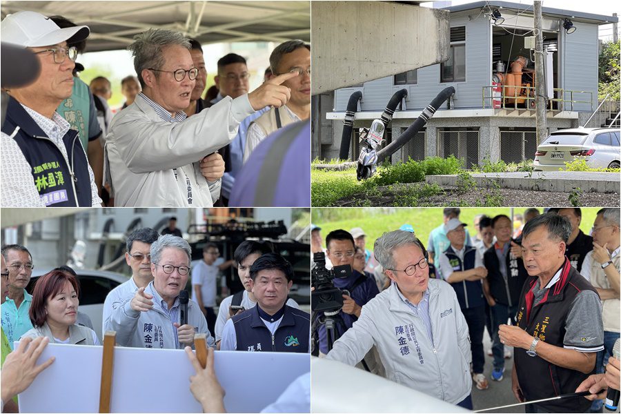 關心地方防汛與交通建設　陳金德視察七賢抽水站與台2庚延伸線