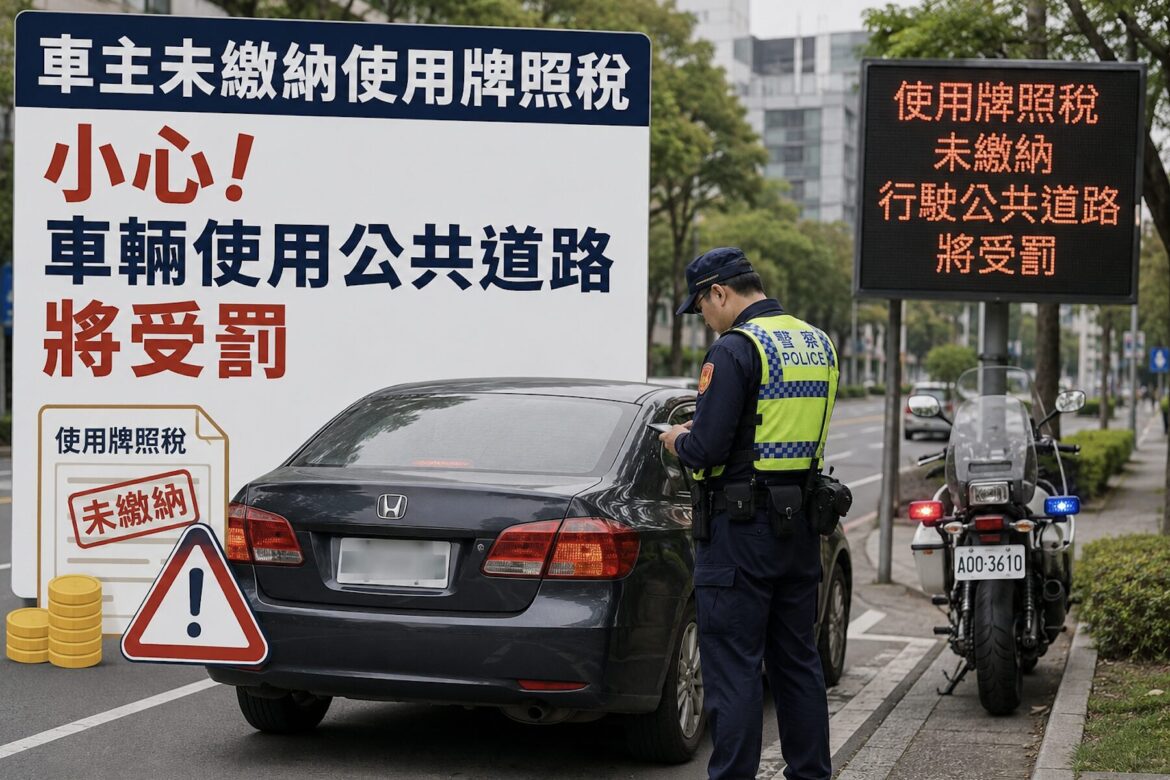 沒繳牌照稅停在路邊也罰！新北稅捐處納保官貼心提醒：先繳清再上路     免挨重罰1倍以下罰鍰