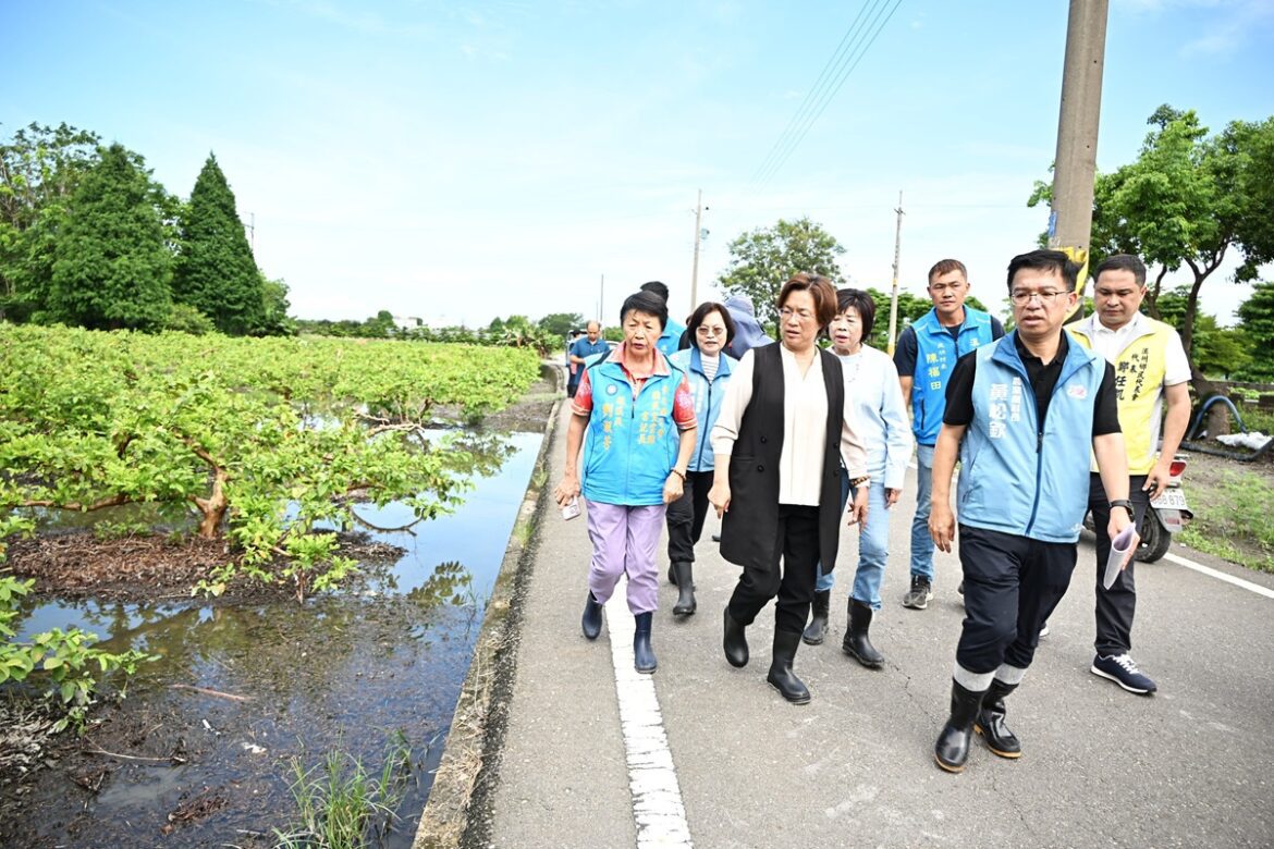 彰化連日豪雨重創農作  王惠美現勘溪州芭樂疾呼中央：納入天災現金救助